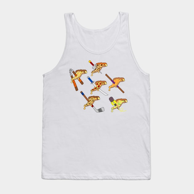 Pizza Party Ninja Slice Tank Top by CoreyUnlimited